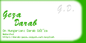 geza darab business card